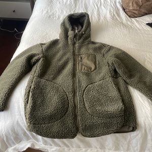 H&M oversize green utility coat